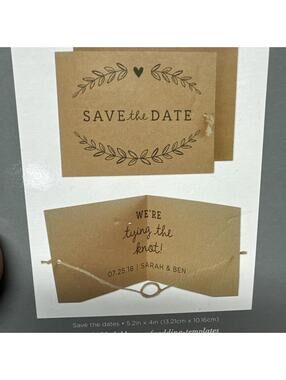 Vintage Hobby Lobby Wedding Invitations 50 Count Brown neutral color rustic new